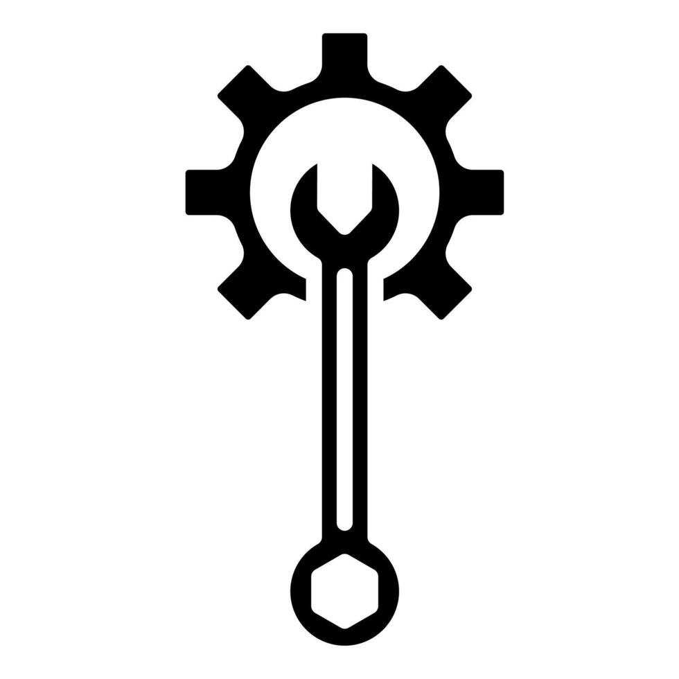 Hardware- Instandhaltung Symbol Linie Vektor Illustration