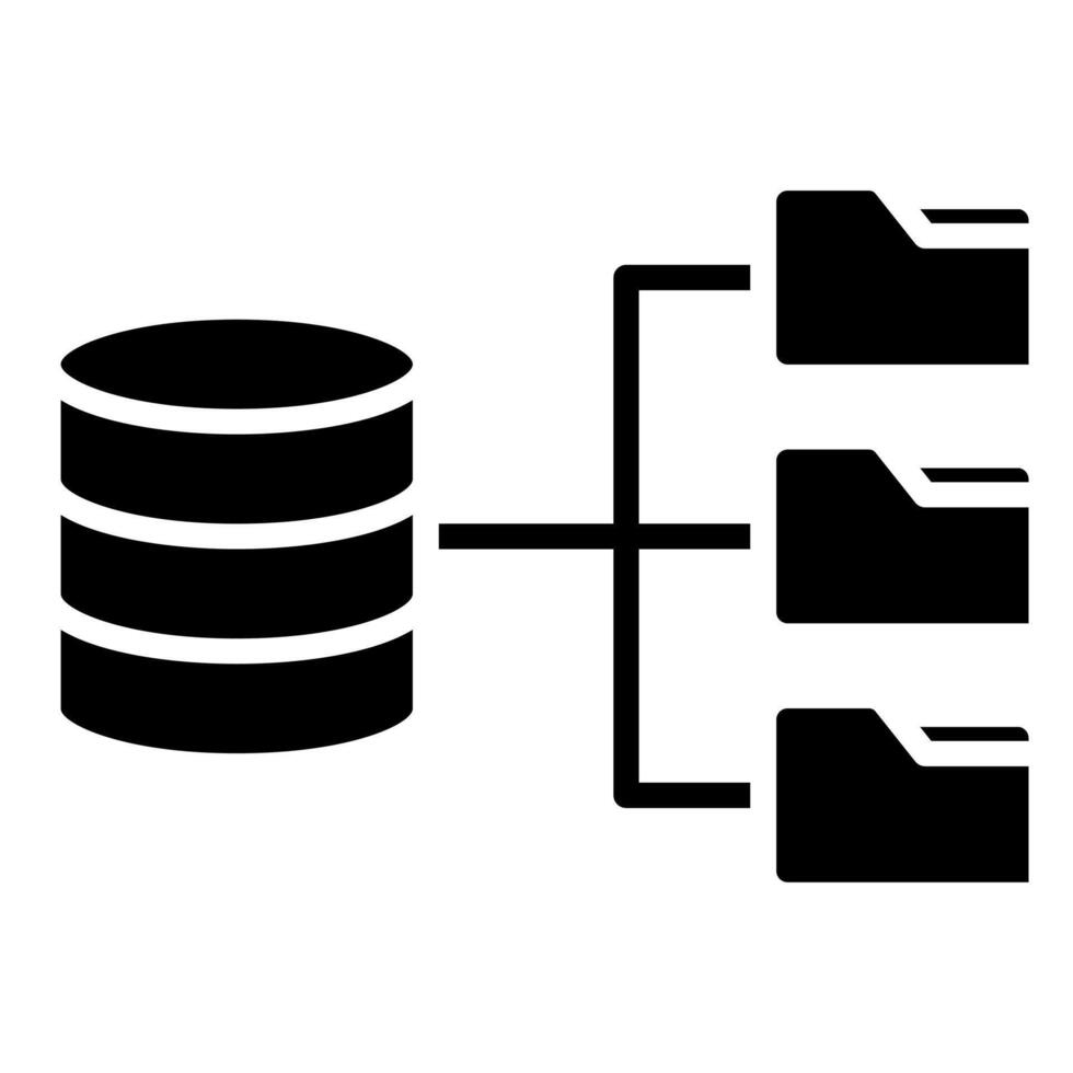 data lagring ikon linje vektor illustration