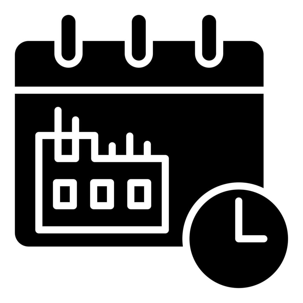 Konstruktion Zeitplan Symbol Linie Vektor Illustration