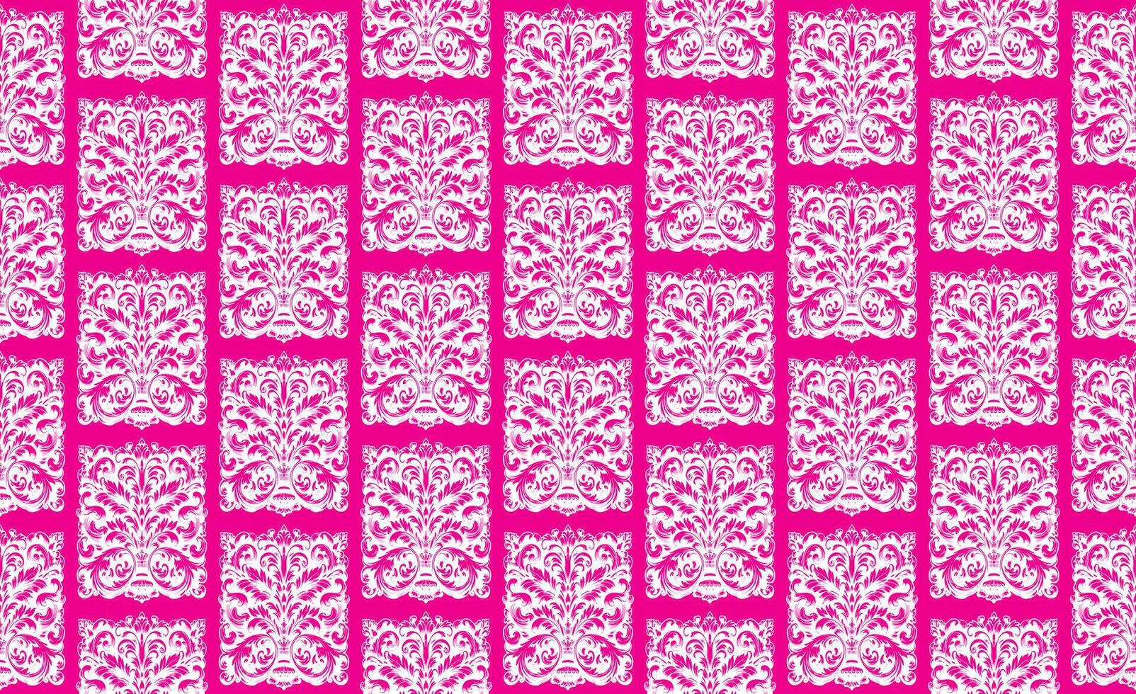 Damast Stoff Textil- nahtlos Muster Rosa Hintergrund Luxus dekorativ Zier Blumen- Jahrgang Stil. Vorhang, Teppich, Hintergrund, Kleidung, Verpackung, Textil- vektor