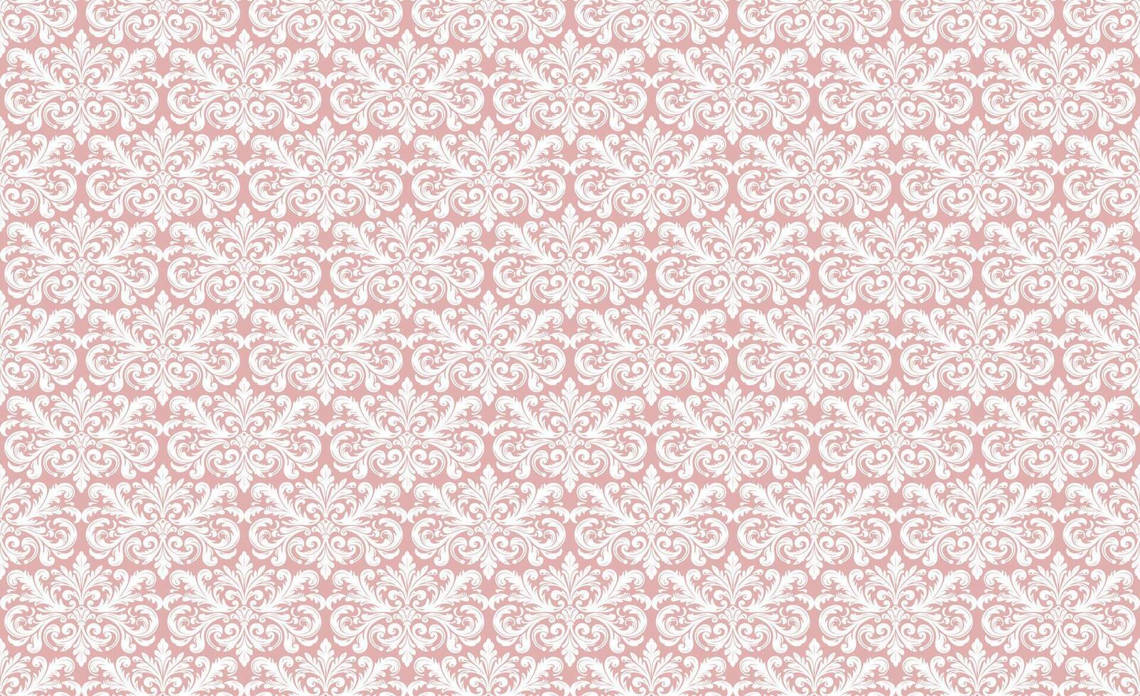 Damast Stoff Textil- nahtlos Muster Hintergrund Luxus dekorativ Zier Blumen- Jahrgang Stil. Vorhang, Teppich, Hintergrund, Kleidung, Verpackung, Textil- vektor