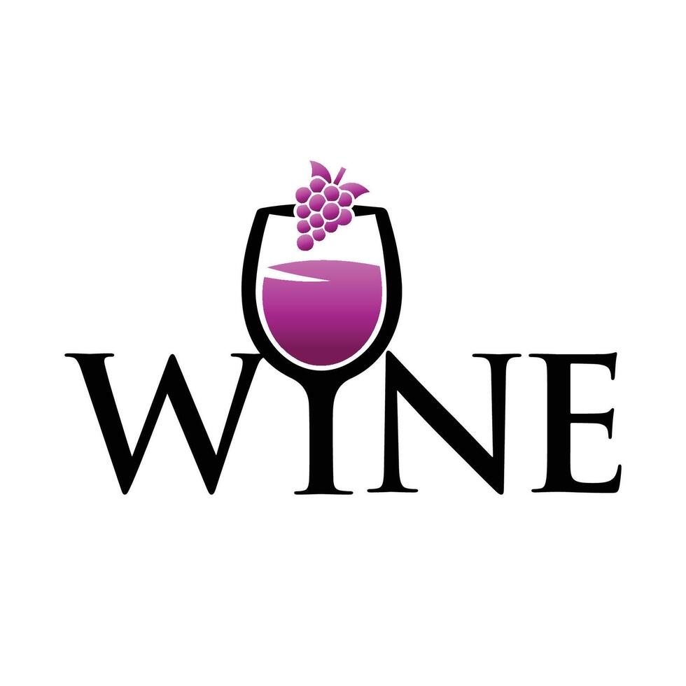 vin glas logotyp vektor uppsättning mall, vin glas logotyp vektor uppsättning av element, vin glas vektor illustration