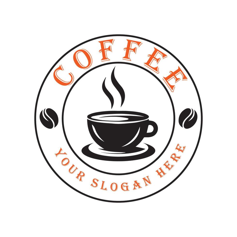 Kaffee Logo Vektor Vorlage, Kaffee Logo Vektor Elemente, Kaffee Vektor Illustration