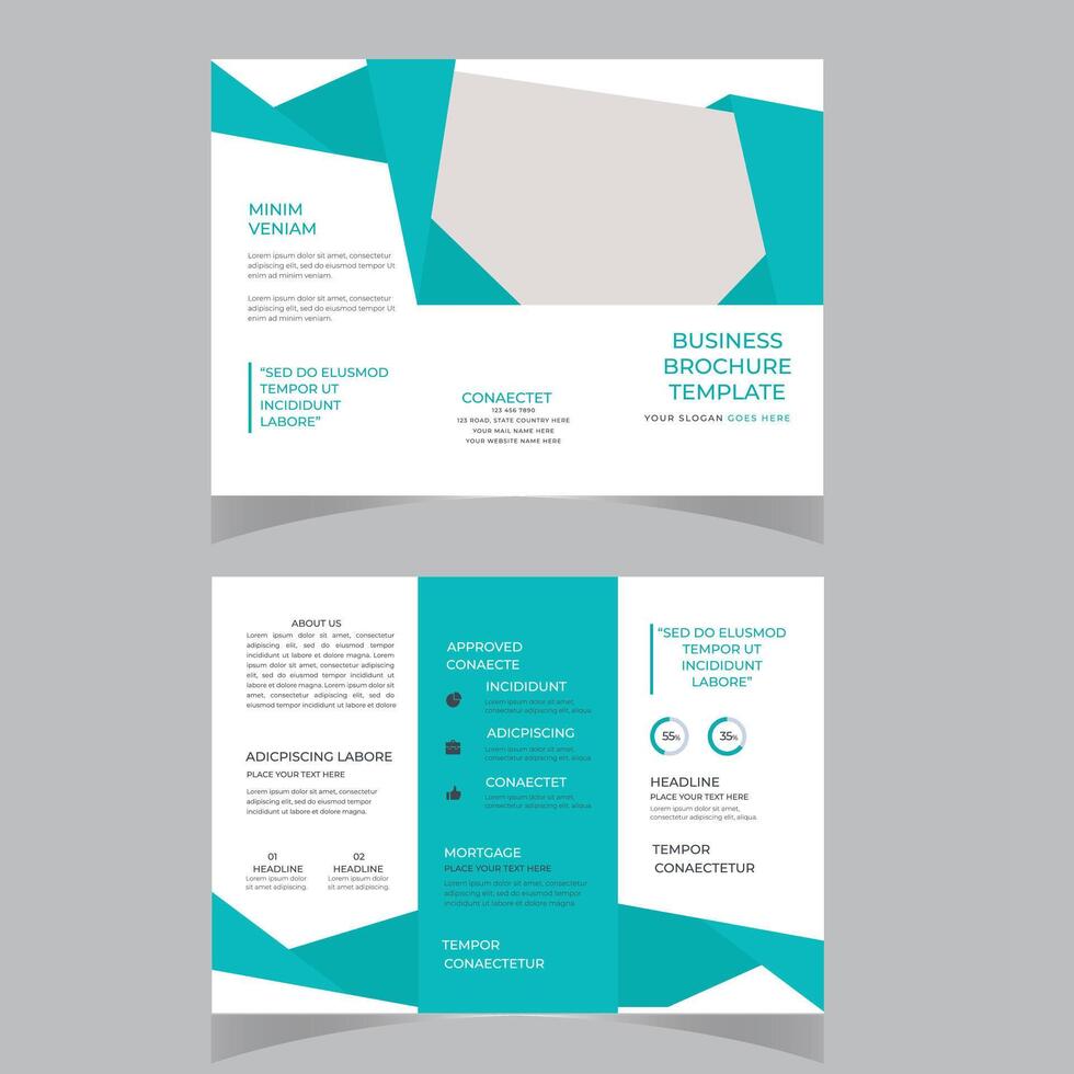 tri fold broschyr mock up bakgrund abstrakt business broschyr flygblad vektor design presentation layout a4 storlek