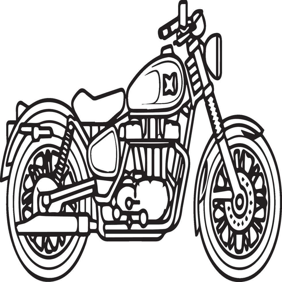 motorcykel färg sidor. motorcykel översikt vektor