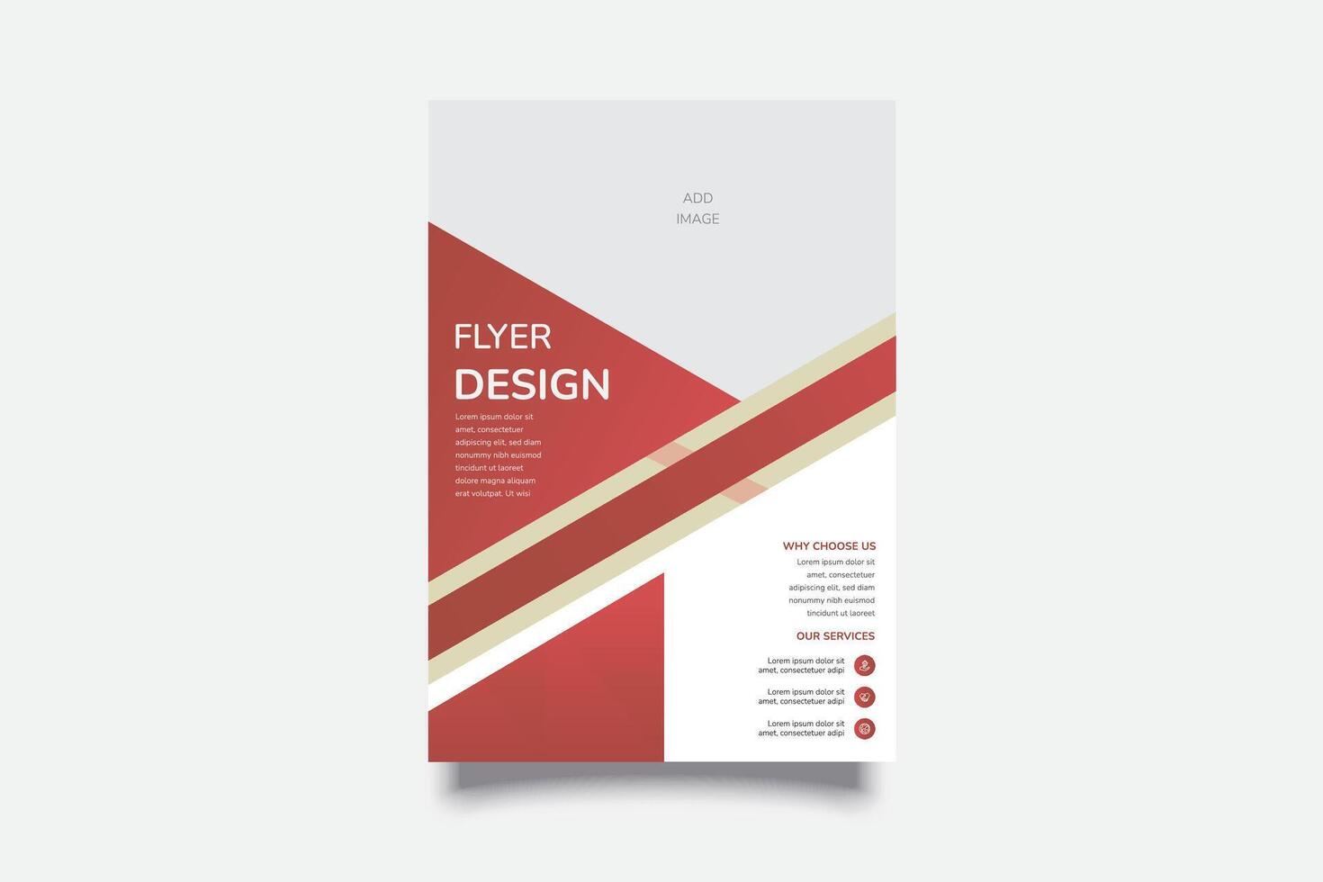 korporativ Geschäft Flyer Design Vorlage mit rot Farbe. Marketing, Geschäft werben, Veröffentlichung, kostenlos Vektor