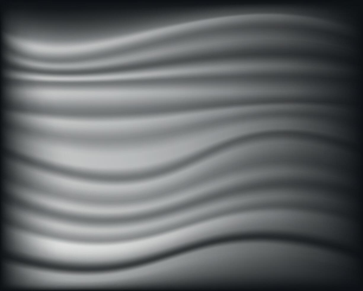 abstrakt wellig Stoff Luxus Textur, Weiß Seide Stoff Hintergrund mit Sanft und glatt Welle Textur zum Banner Hintergrund, glatt Satin- Stoff Vorhänge und realistisch 3d Illustration vektor