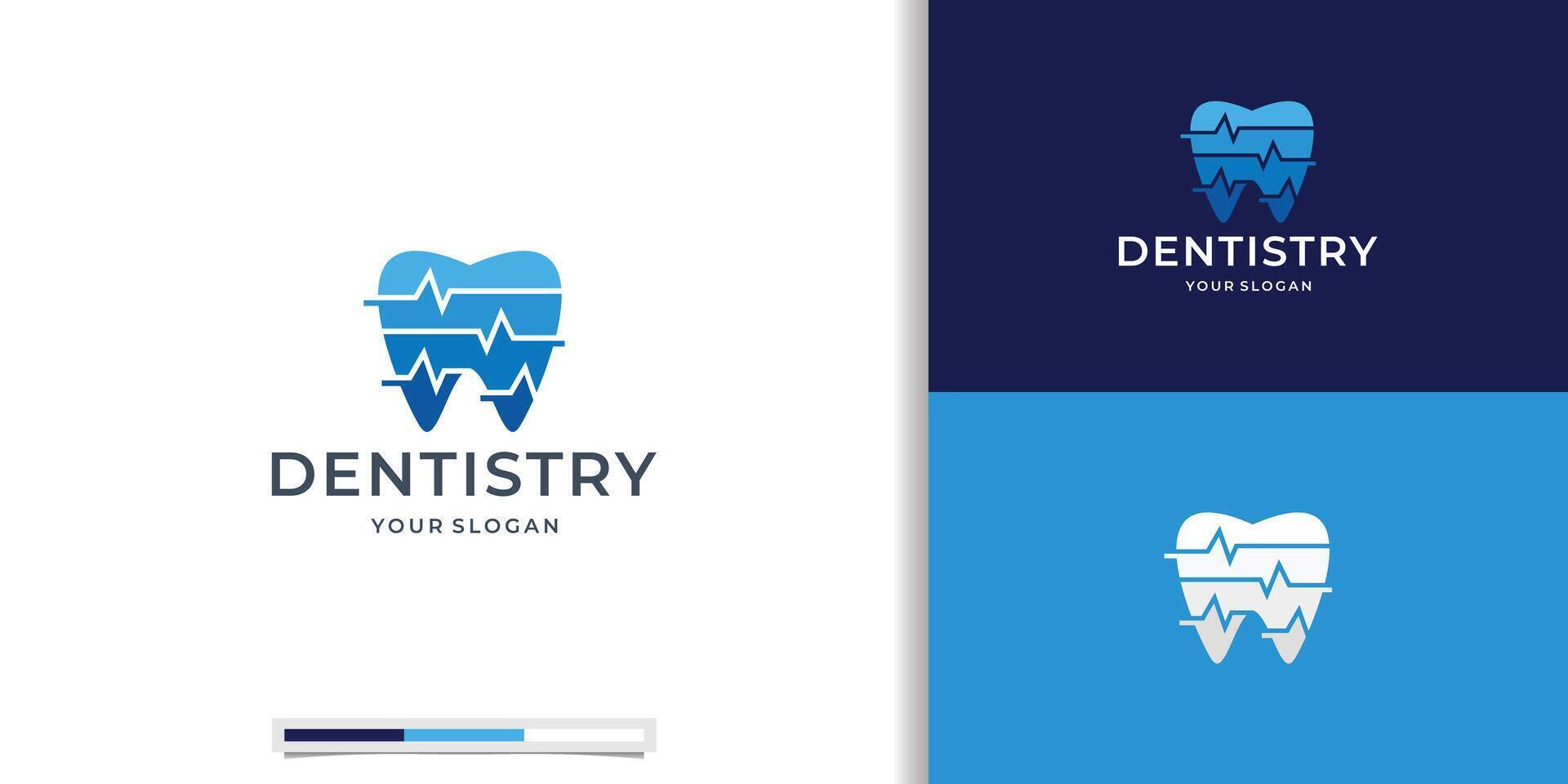 modern och elegant proffs tandläkare logotyp design mall inspiration. vektor
