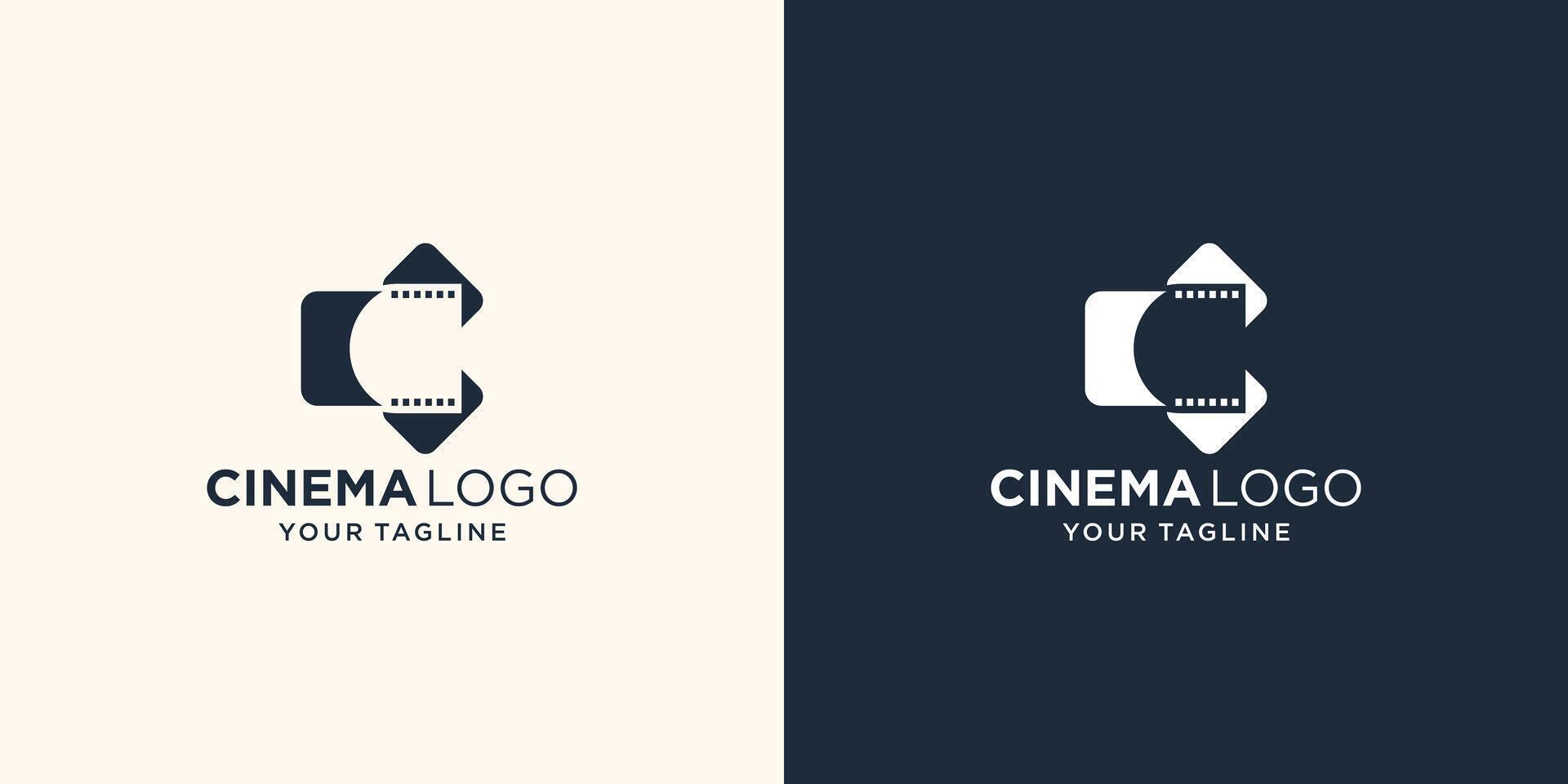 filma logotyp. första brev c film logotyp design mall element. vektor