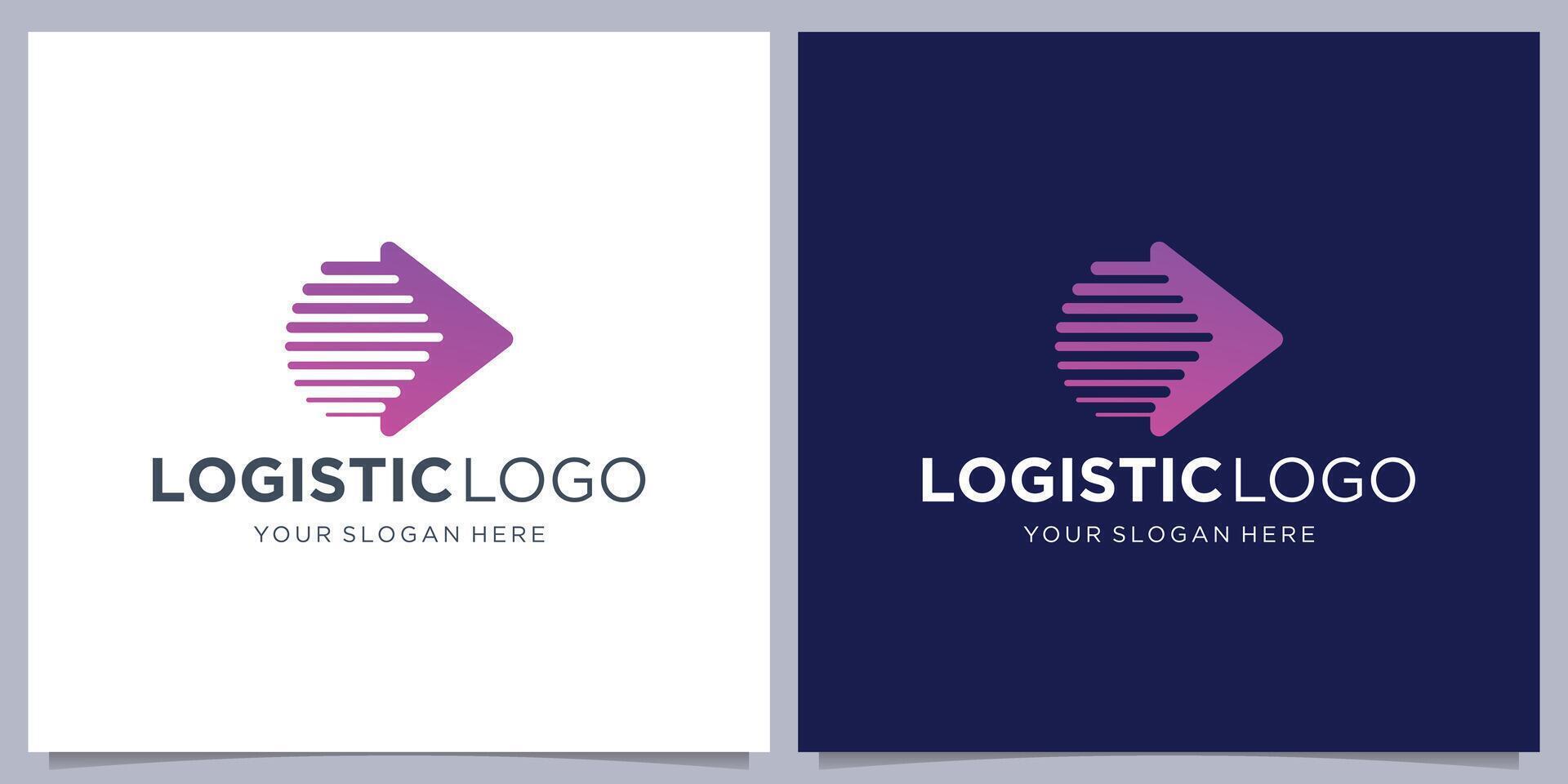 logistisk företag vektor logotyp. pil ikon. leverans ikon. pil vektor, leverans service logotyp.