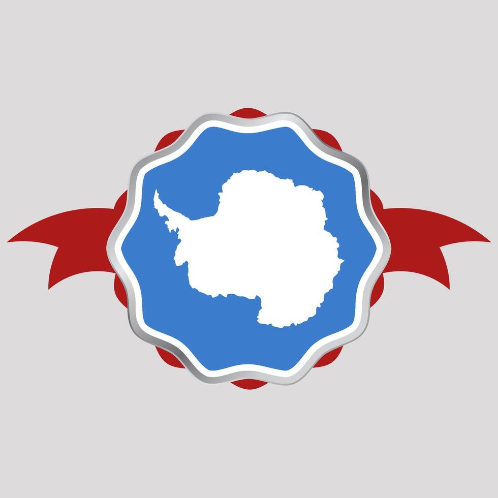 kreativ antarctica flagga klistermärke emblem vektor