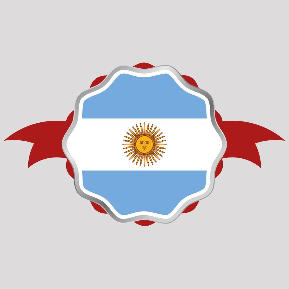 kreativ Argentinien Flagge Aufkleber Emblem vektor