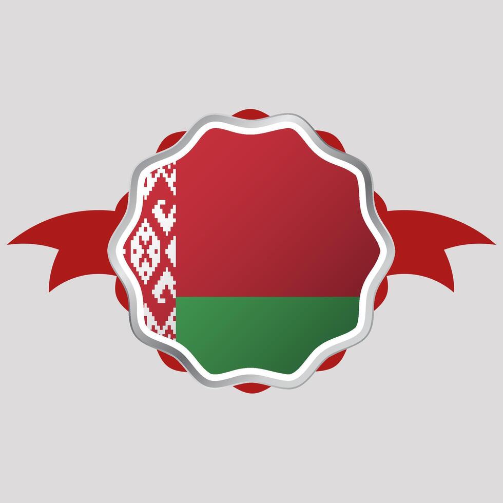 kreativ Vitryssland flagga klistermärke emblem vektor