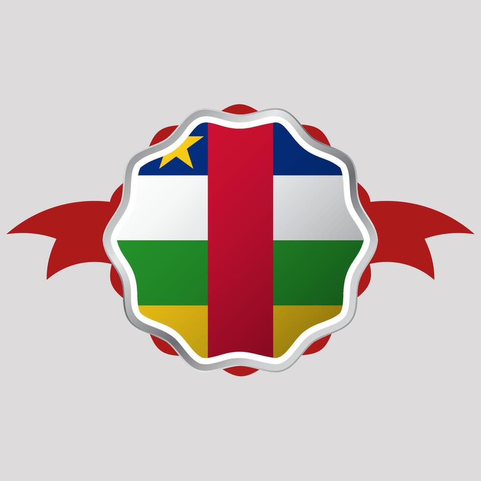kreativ central afrikansk republik flagga klistermärke emblem vektor