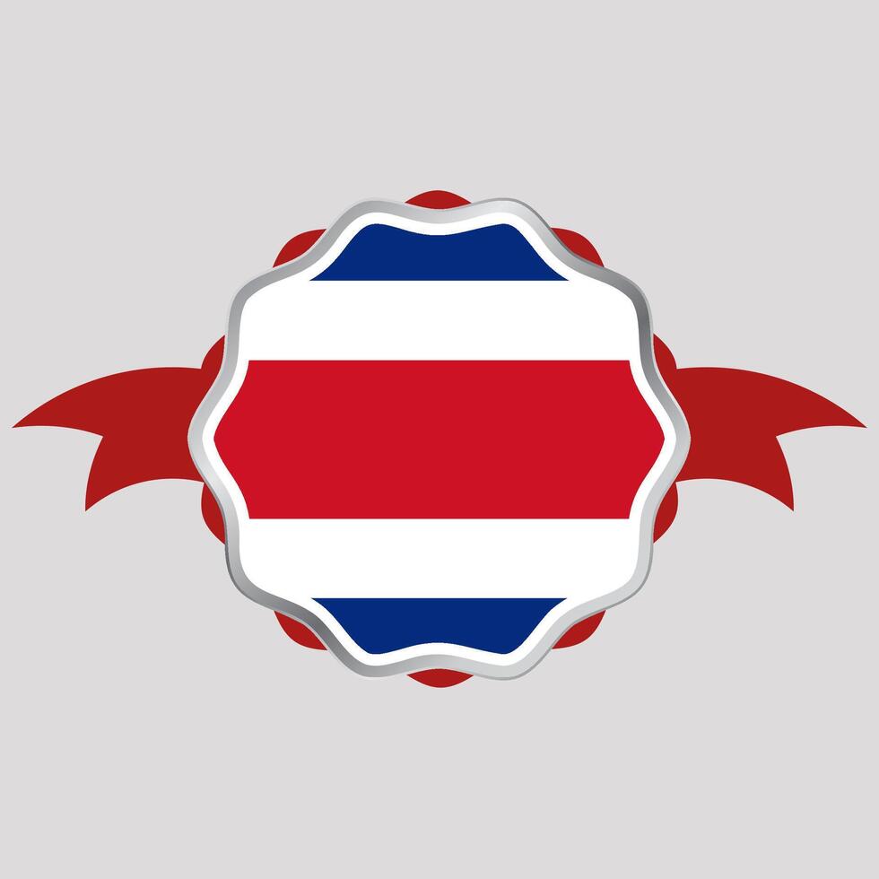 kreativ costa rica flagga klistermärke emblem vektor