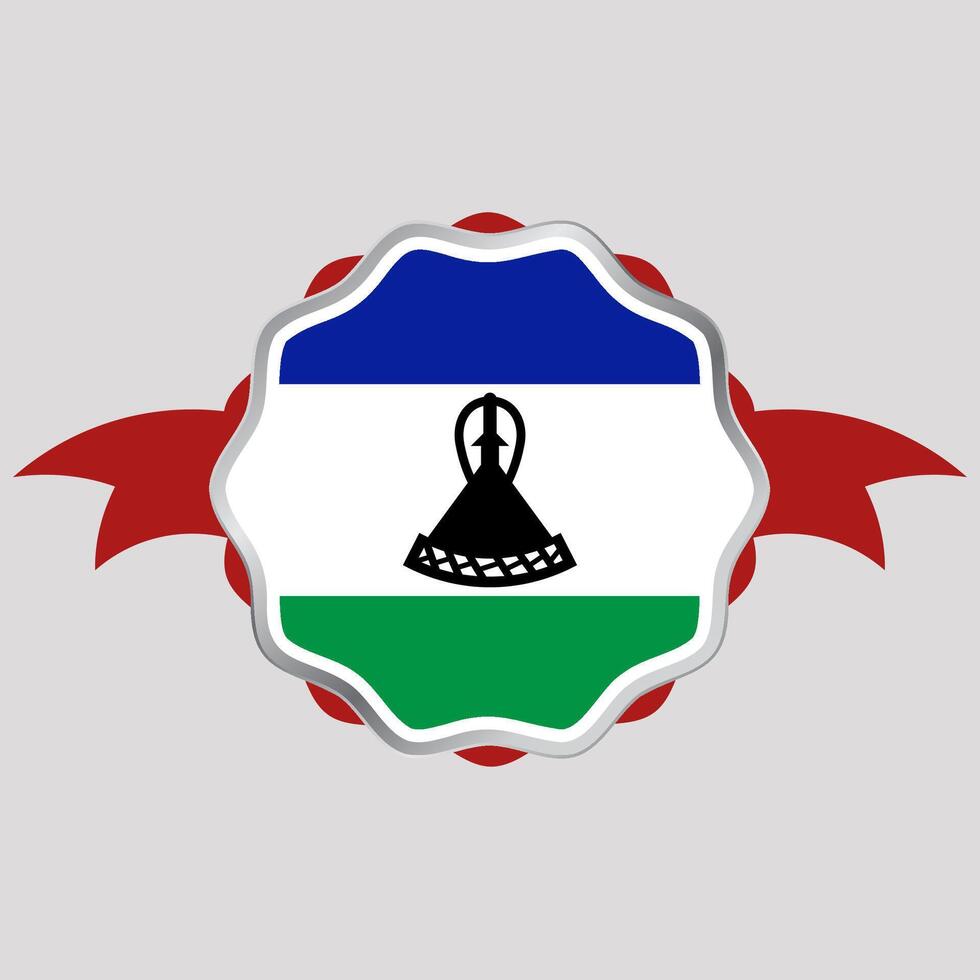 kreativ lesotho flagga klistermärke emblem vektor