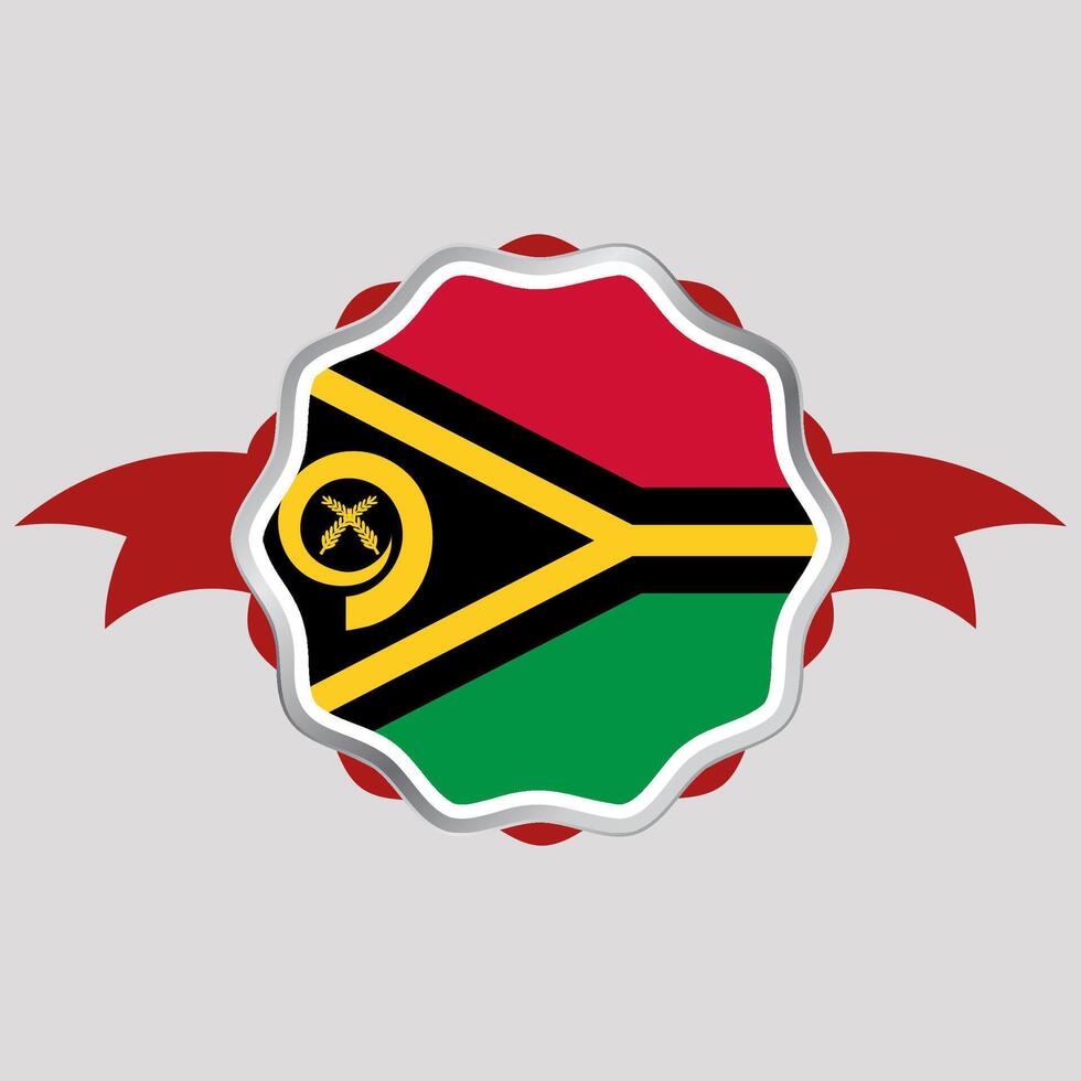 kreativ vanuatu flagga klistermärke emblem vektor