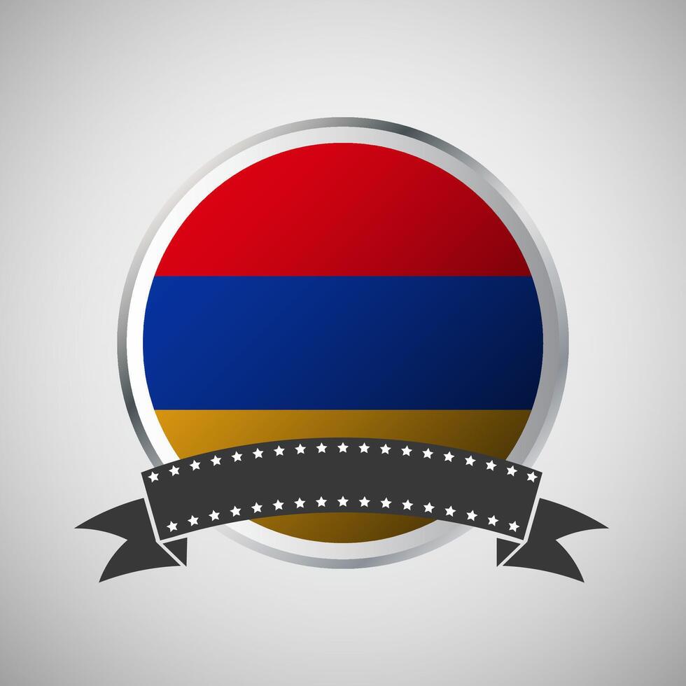 vektor armenia runda flagga baner vektor illustration