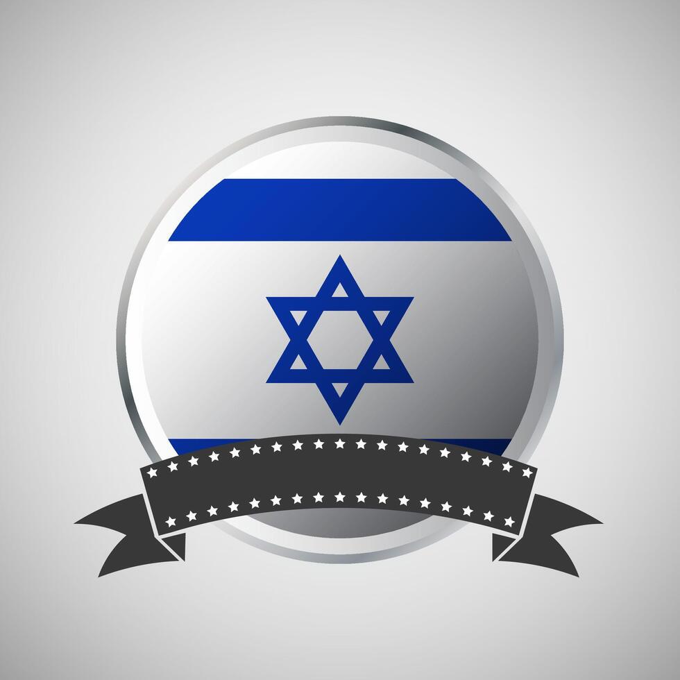 Vektor Israel runden Flagge Banner Vektor Illustration