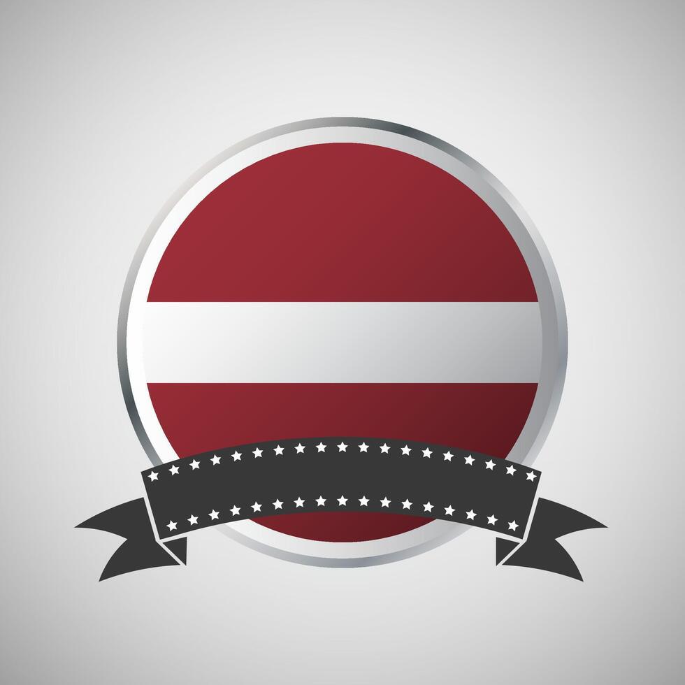Vektor Lettland runden Flagge Banner Vektor Illustration