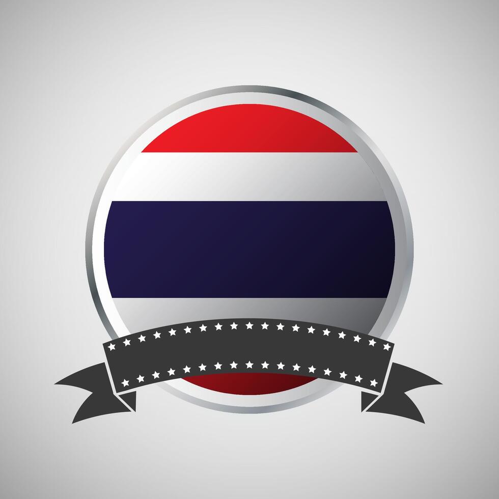 Vektor Thailand runden Flagge Banner Vektor Illustration