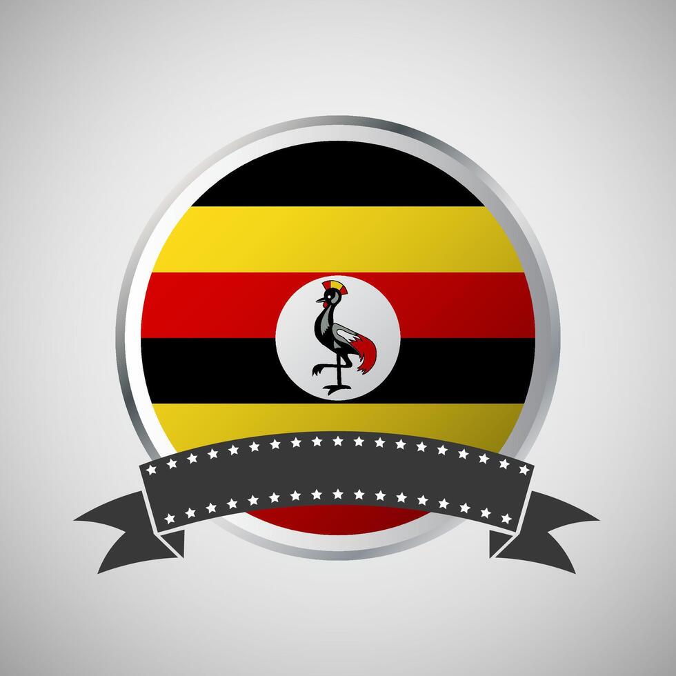 vektor uganda runda flagga baner vektor illustration