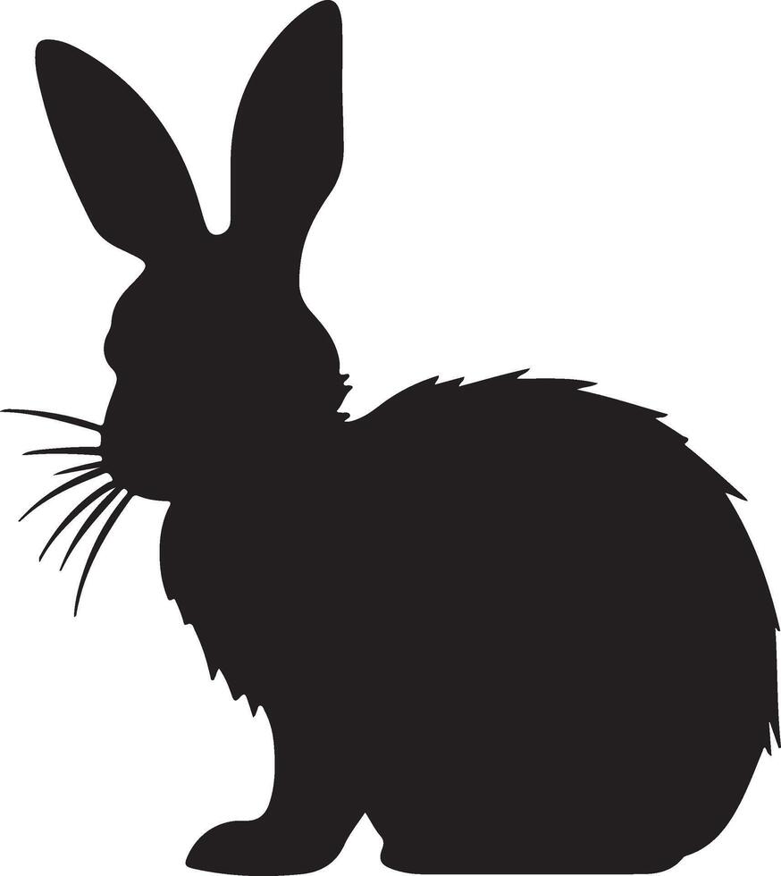 Hase Silhouette Vektor Illustration Weiß Hintergrund