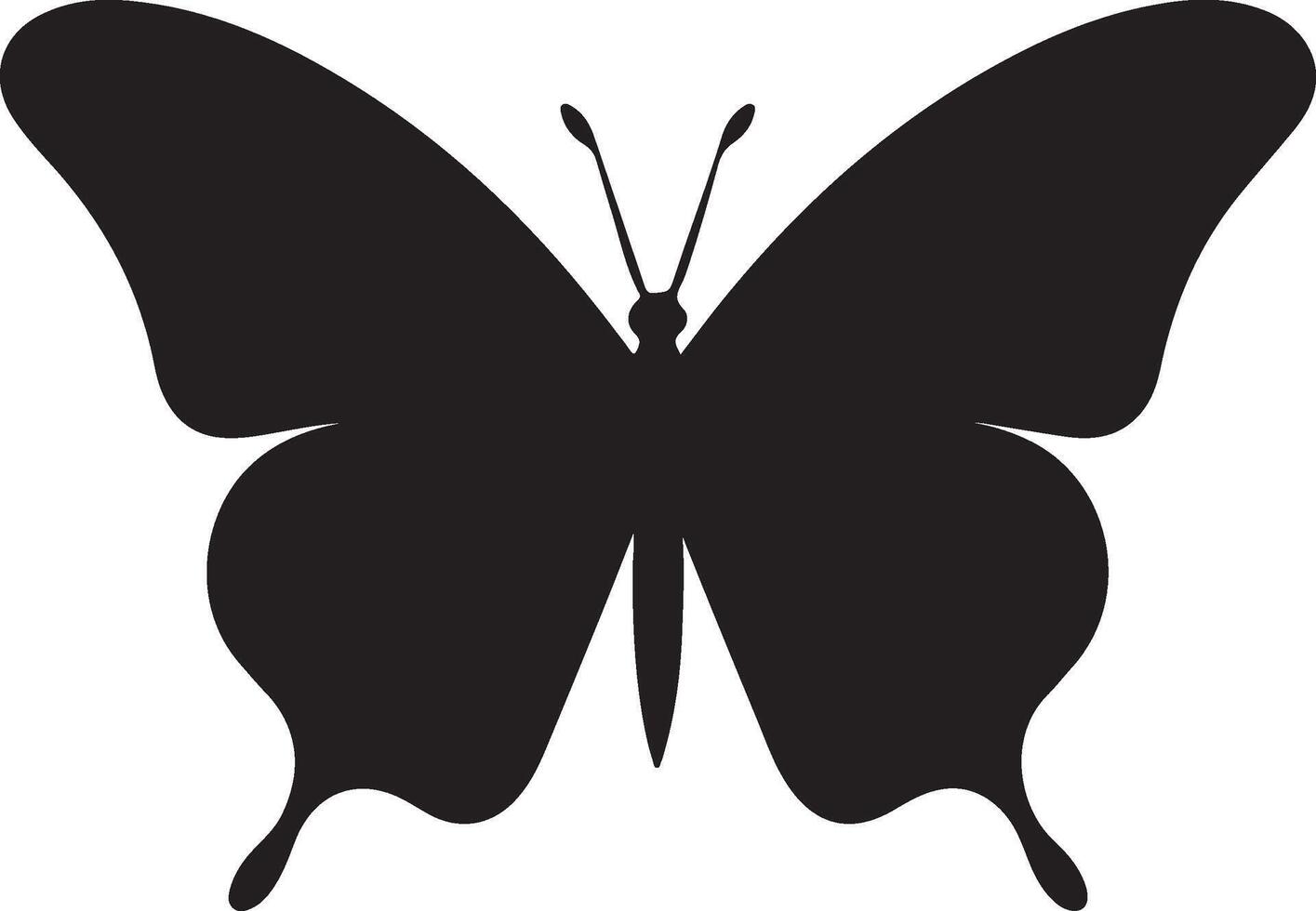 Schmetterling Silhouette Vektor Illustration Weiß Hintergrund