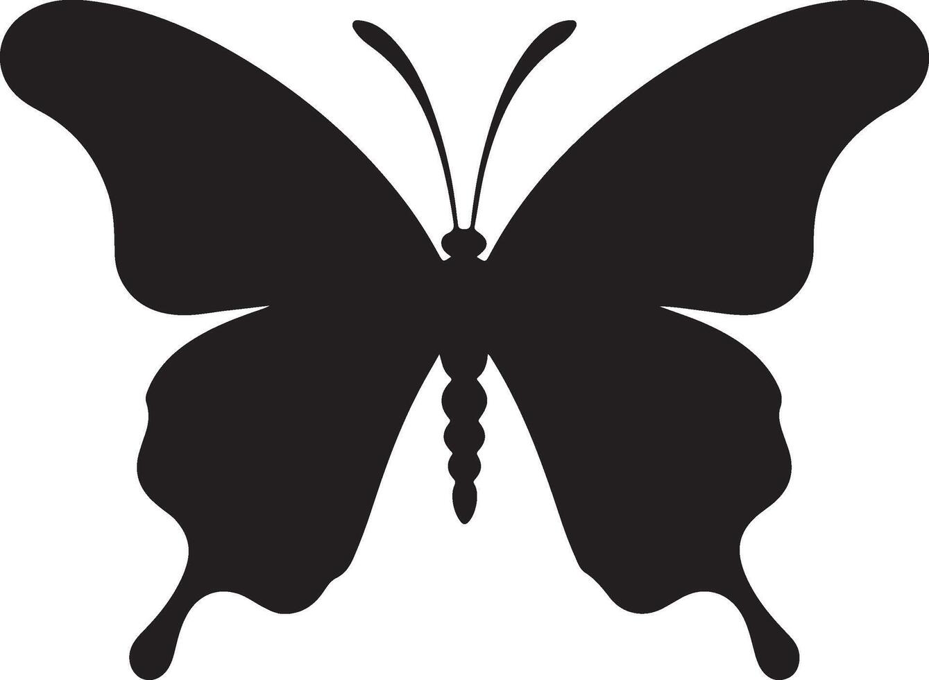 Schmetterling Silhouette Vektor Illustration Weiß Hintergrund