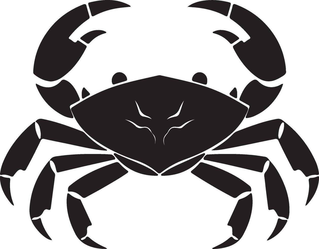 krabba silhuett vektor illustration vit bakgrund