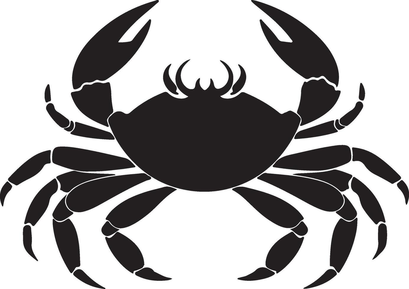Krabbe Silhouette Vektor Illustration Weiß Hintergrund