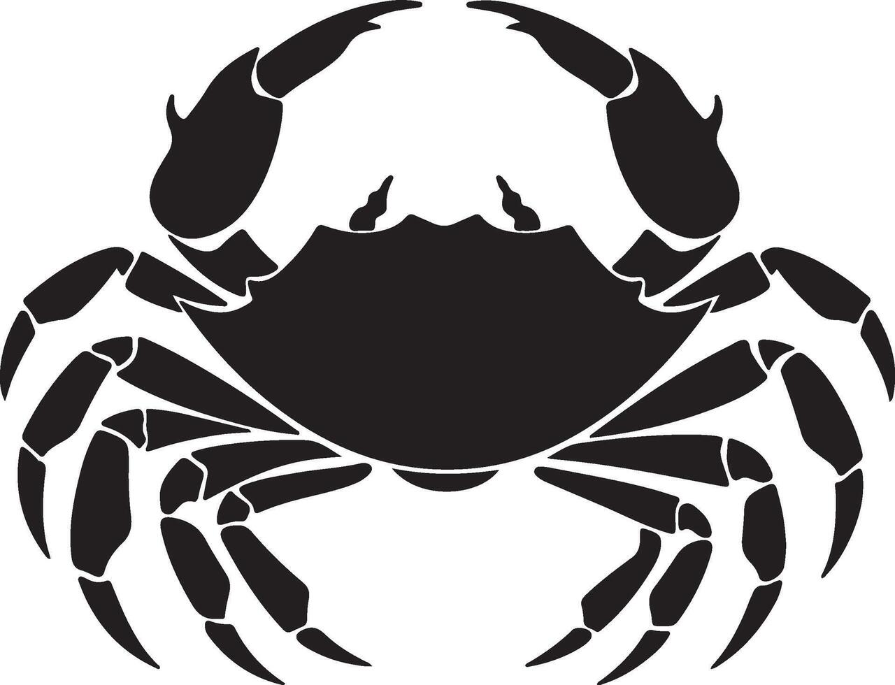 krabba silhuett vektor illustration vit bakgrund