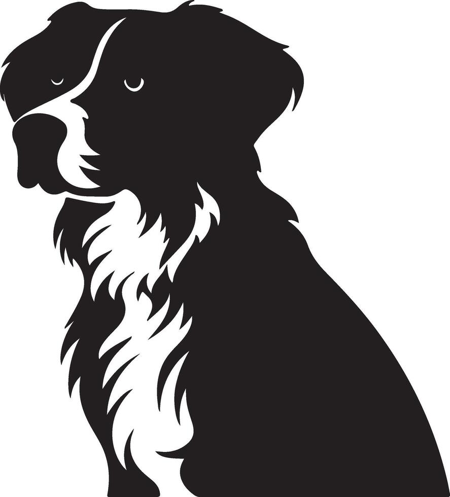 Hund Silhouette Vektor Illustration Weiß Hintergrund