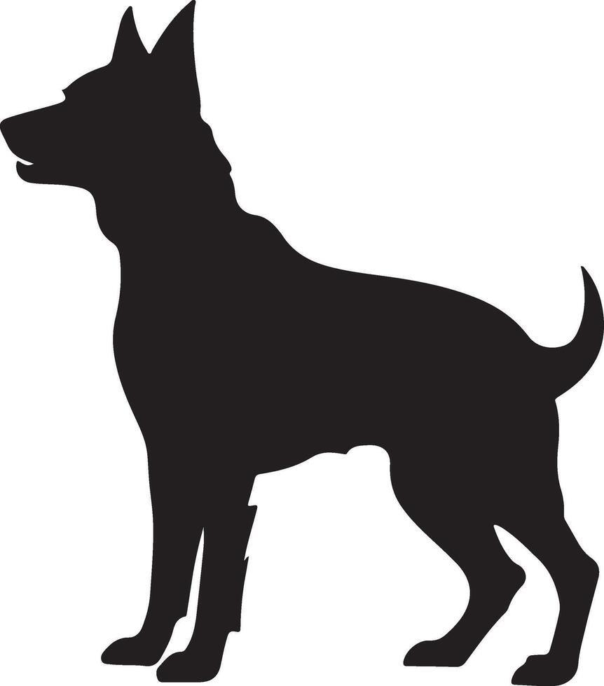 Hund Silhouette Vektor Illustration Weiß Hintergrund