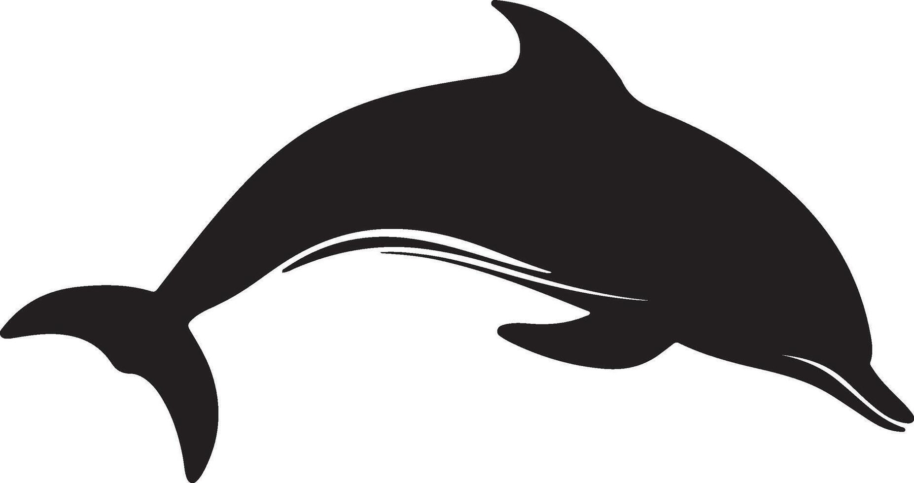 delfin silhuett vektor illustration vit bakgrund