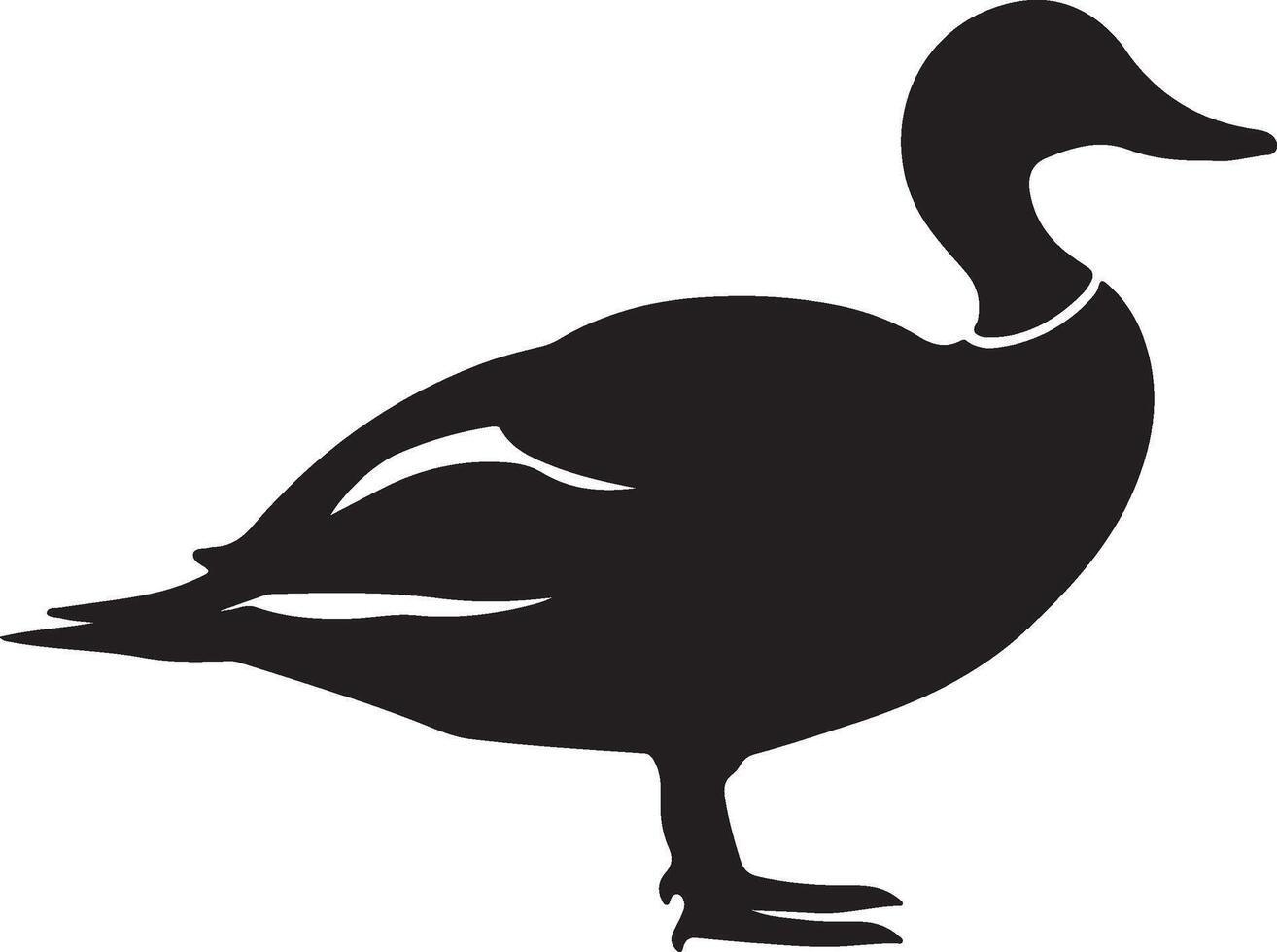 Ente Silhouette Vektor Illustration Weiß Hintergrund