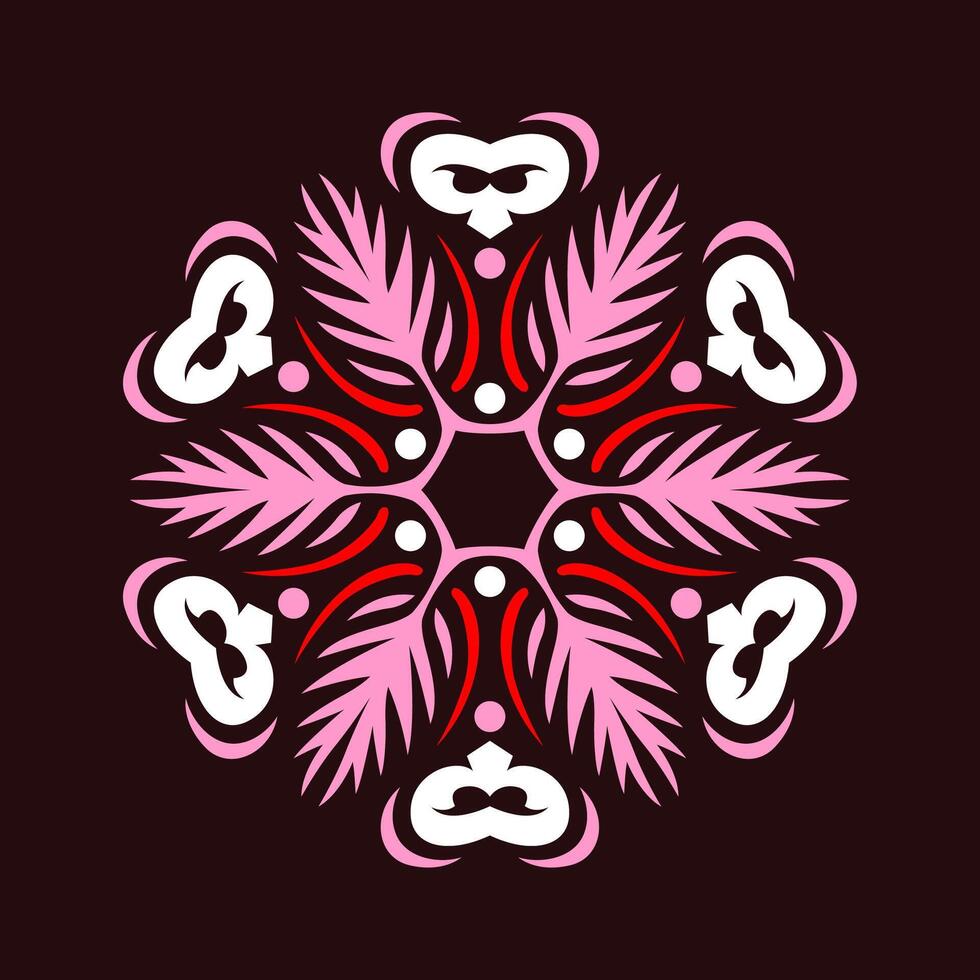 Mandala Muster Kunst Hintergrund kostenlos Vektor