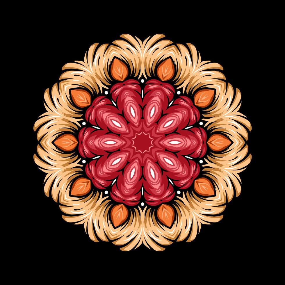 Mandala Muster Kunst Hintergrund kostenlos Vektor