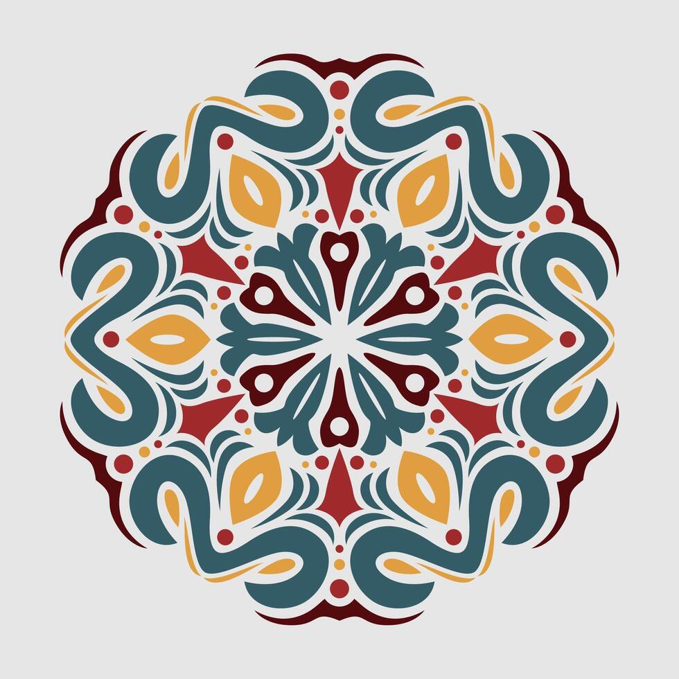 mandala mönster konst bakgrund fri vektor