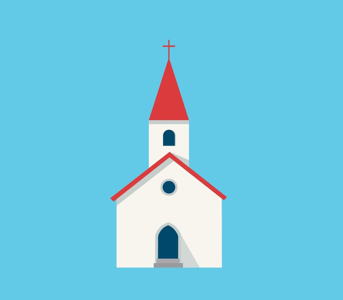 minimal Kirche Gebäude die Architektur Vektor Illustration