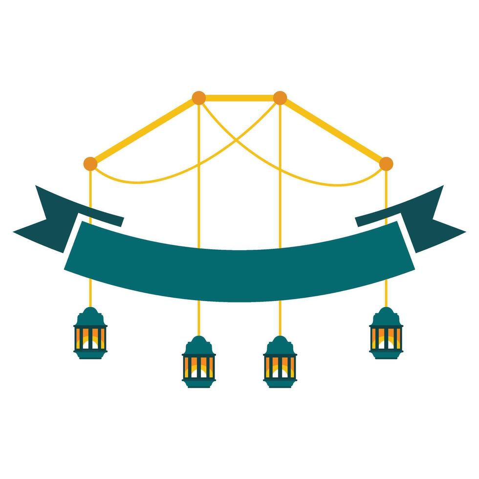 islamisch Ramadan Banner Ornament vektor