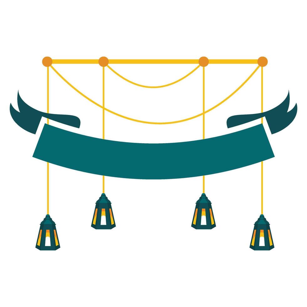 islamisch Ramadan Banner Ornament vektor