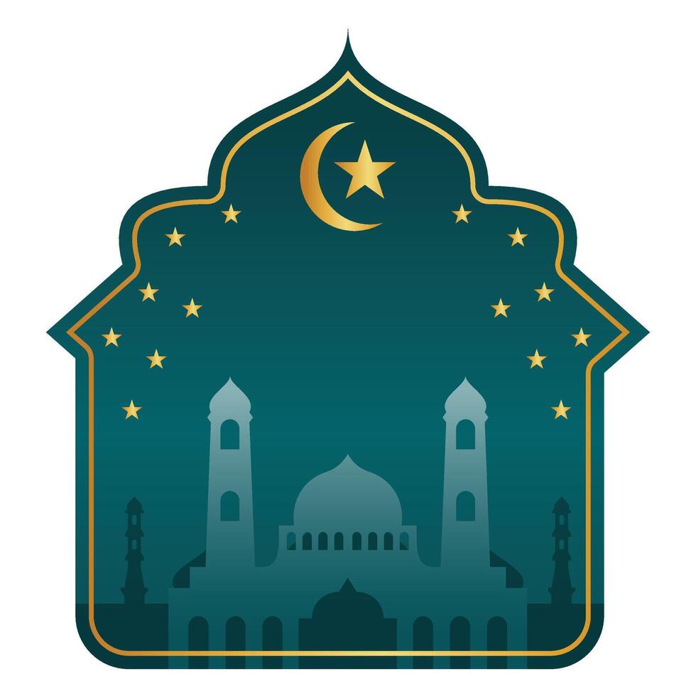 islamisch Moschee Rahmen Hintergrund vektor