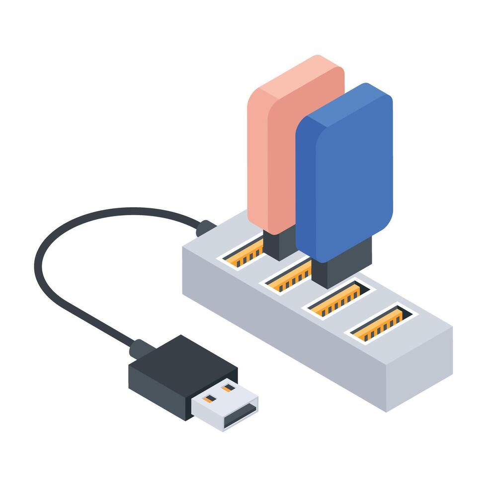 elektrisk enheter isometrisk ikon vektor