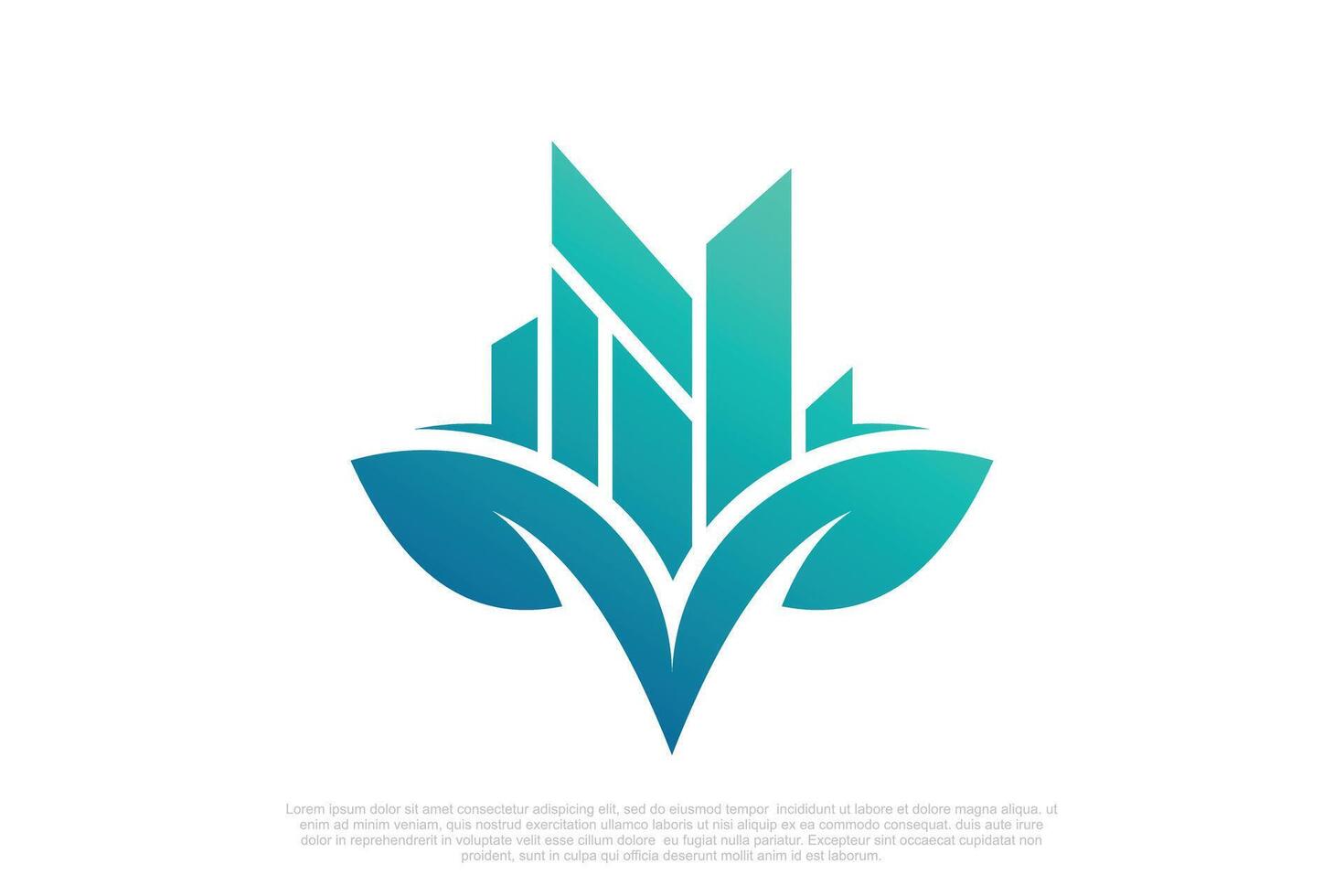 Natur Stadt Logo Design Vektor Vorlage einfach Konzept Prämie Vektor