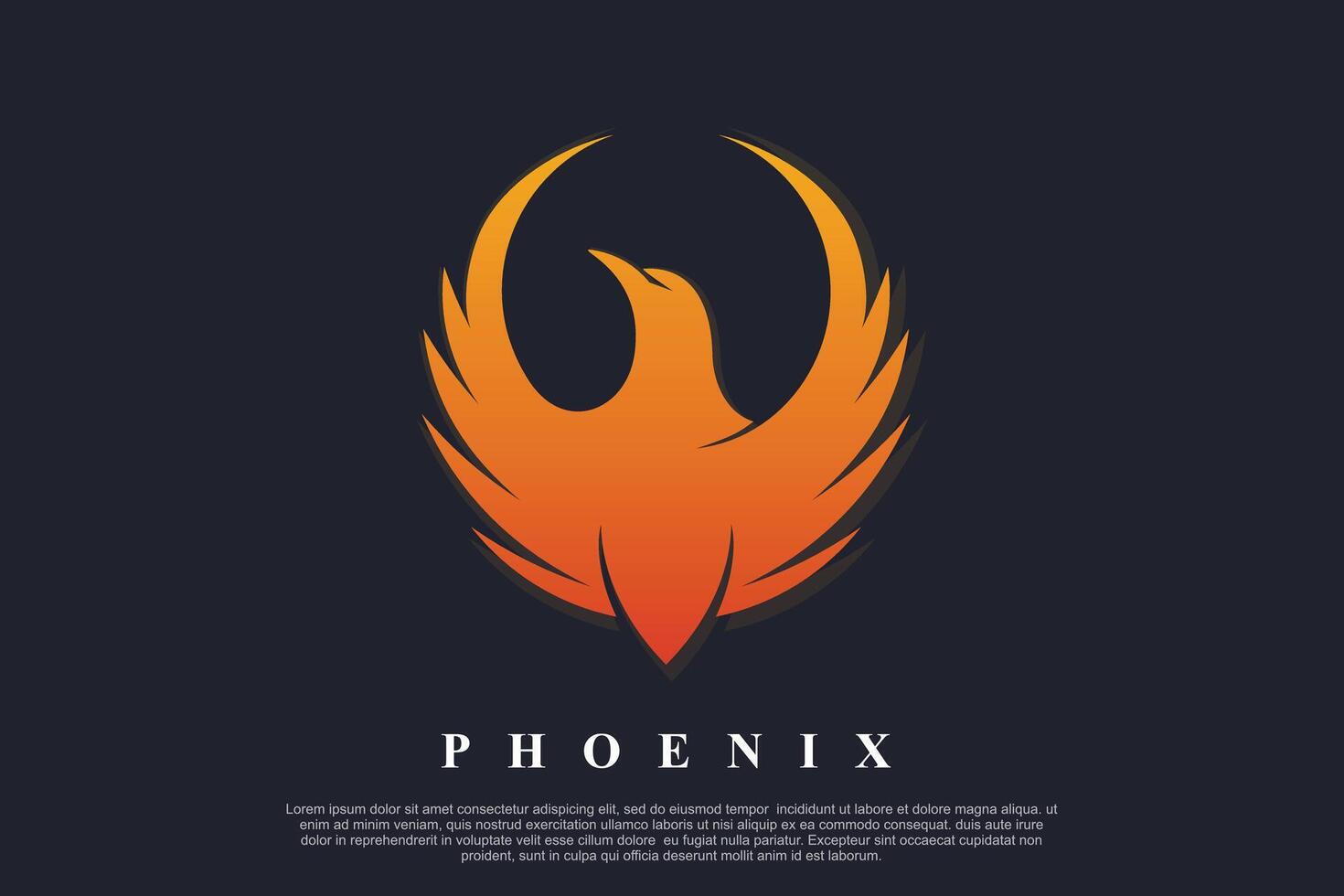 Phönix Logo Design einzigartig Konzept Prämie Vektor