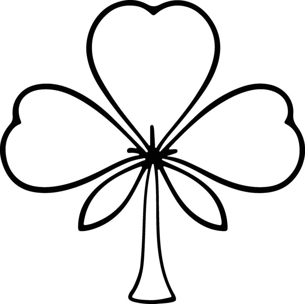 ai genererad irländsk klöver traditionell symbol av st patricks dag vektor