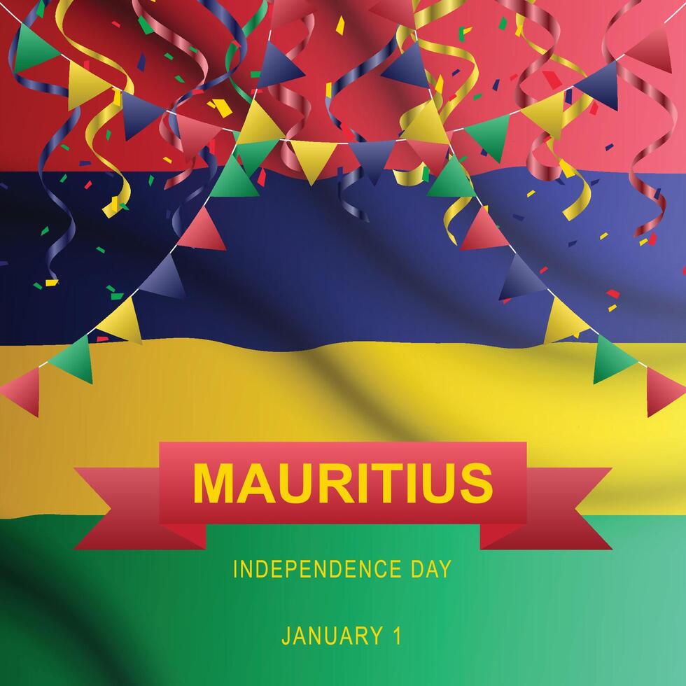 Mauritius Unabhängigkeit Tag Hintergrund. vektor