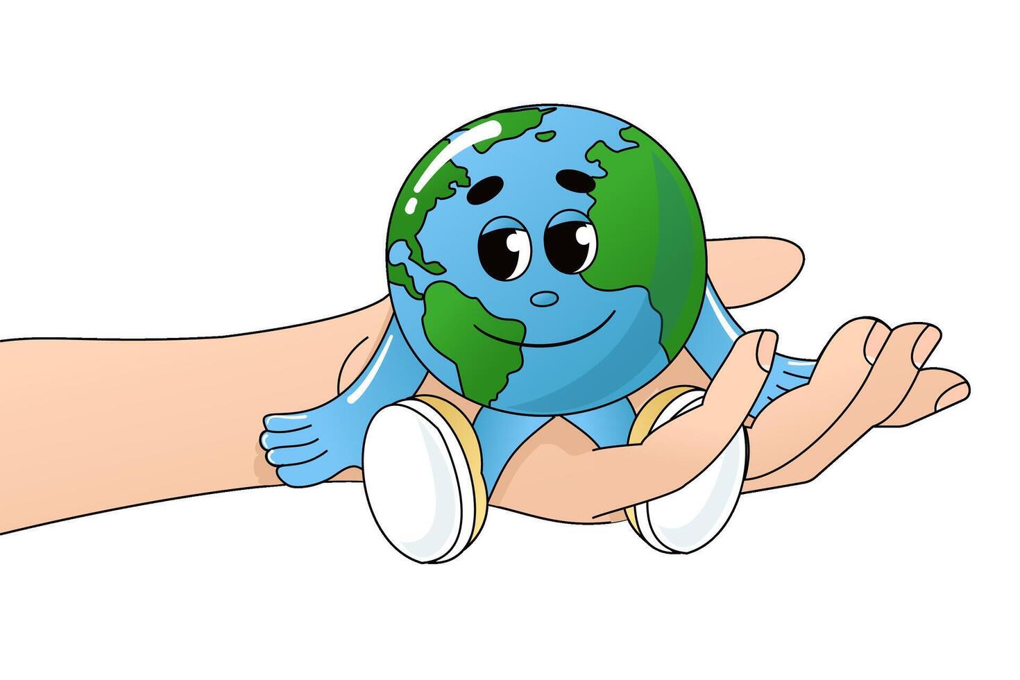 skydda vår planet. ekologi, ekologisk problem och miljö- skydd. illustration för jord dag. vektor illustration