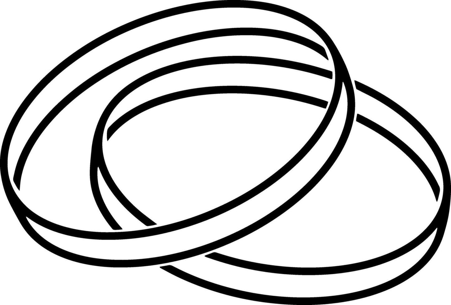 Gekritzel Hochzeit Ring Symbol Hand gezeichnet Linie Kunst skizzieren Vektor Illustration